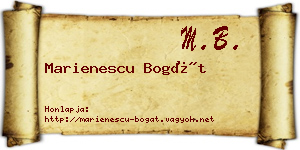 Marienescu Bogát névjegykártya